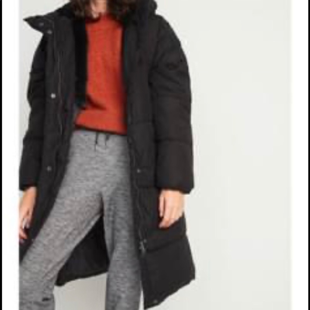 Faux-Fur Lined Hooded Long Puffer Coat for Women